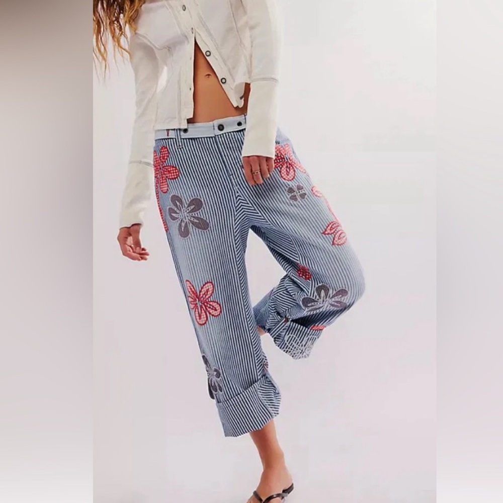 NWOT FREE PEOPLE We The Free (SOLD OUT) Hot Tropics Cuffed Harem Pants SZ: 6